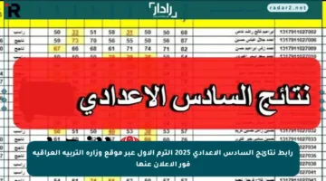 رابط نتائج السادس الإعدادي 2025 الترم الأول عبر موقع وزارة التربية العراقية فور الإعلان عنها